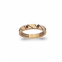 Anillo Baraka Hombre in Oro rosa Diamante Black 0.16 Ct AN31001RODN220016 - AN31001RODN220016
